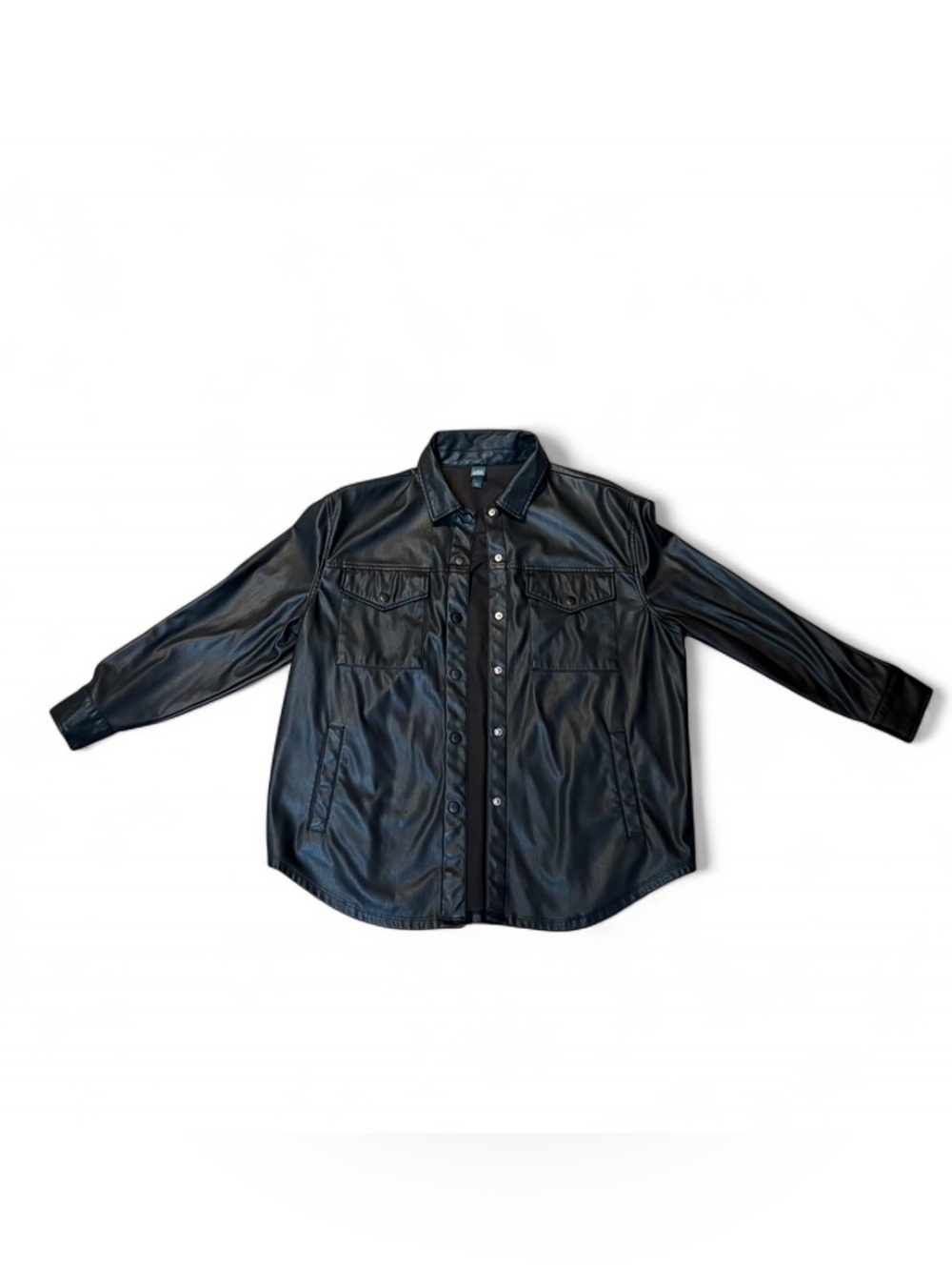 Wild Fable Faux Leather Button-Up Jacket